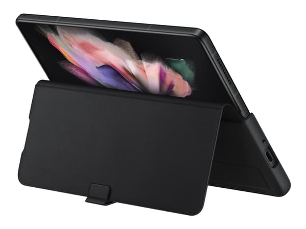 Samsung EF-FF926 - Vikbart fodral för mobiltelefon - läder - svart - för Galaxy Z Fold3 5G