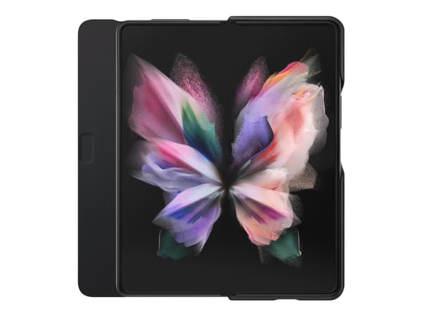 Samsung EF-FF926 - Vikbart fodral för mobiltelefon - läder - svart - för Galaxy Z Fold3 5G