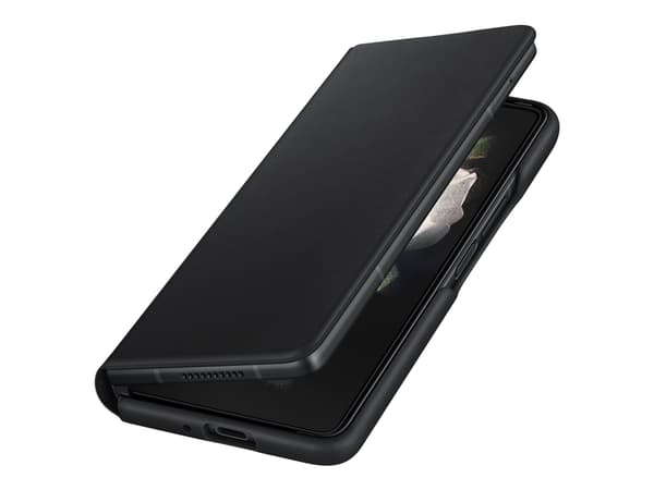 Samsung EF-FF926 - Vikbart fodral för mobiltelefon - läder - svart - för Galaxy Z Fold3 5G