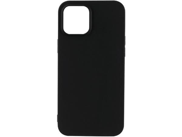 Essentials - Baksidedeksel for mobiltelefon - termoplast-polyuretan (TPU) - svart - for Apple iPhone 12 Pro Max