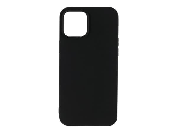Essentials - Baksidedeksel for mobiltelefon - termoplast-polyuretan (TPU) - svart - for Apple iPhone 12 Pro Max