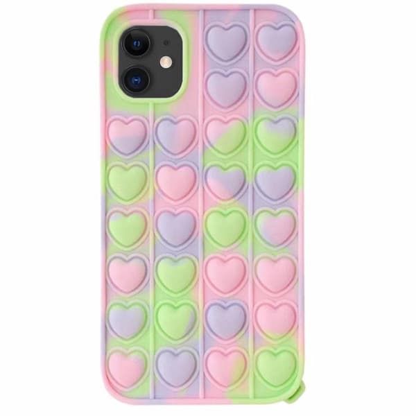 iPhone 11 - Mjukt Hjärta Fidget Pop It Silikonskal