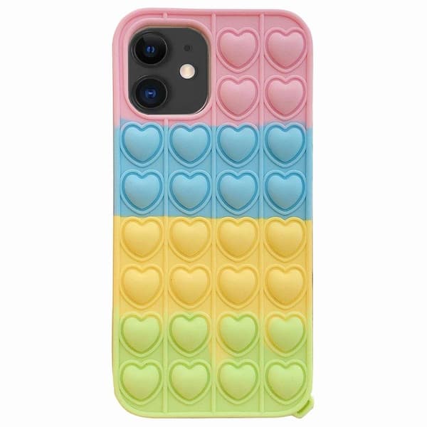 iPhone 11 - Mjukt Hjärta Fidget Pop It Silikonskal