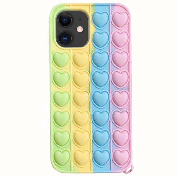 iPhone 11 - Mjukt Hjärta Fidget Pop It Silikonskal