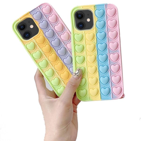 iPhone 11 - Mjukt Hjärta Fidget Pop It Silikonskal