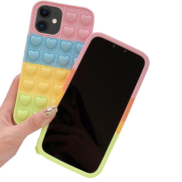 iPhone 11 - Mjukt Hjärta Fidget Pop It Silikonskal