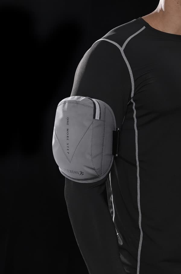 Rexchi Dual Pocket Sportarmband - Grå