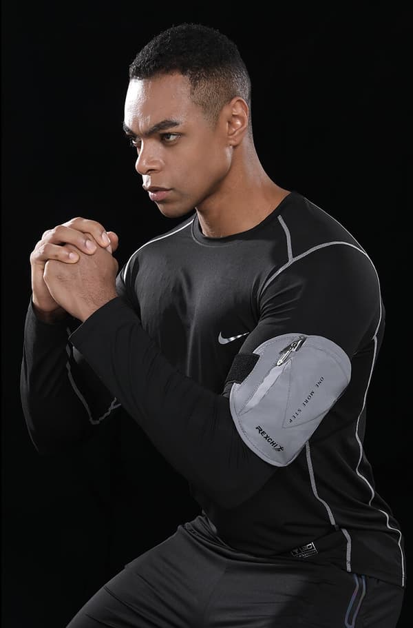 Rexchi Dual Pocket Sportarmband - Grå