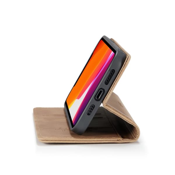 CaseMe Slim Plånboksfodral iPhone 12/12 Pro Brun
