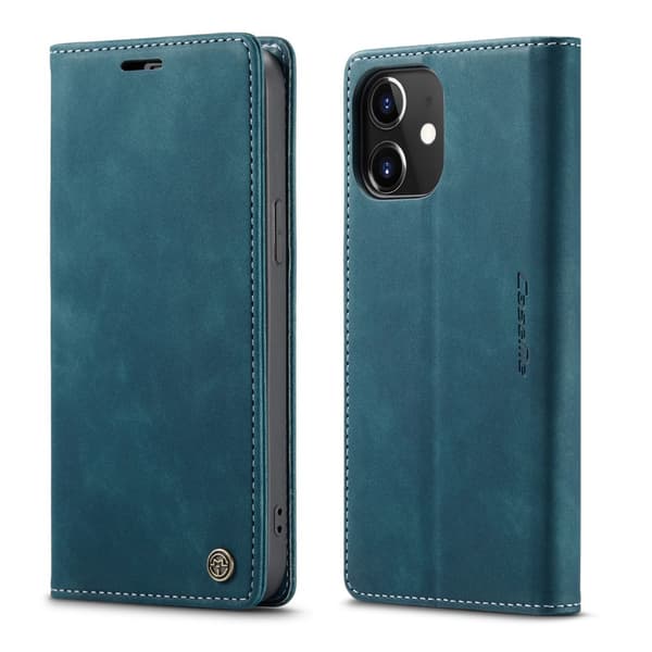 CaseMe Slim Plånboksfodral iPhone 12/12 Pro Blå
