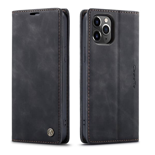 CaseMe Slim Plånboksfodral iPhone 12 Pro Max Svart