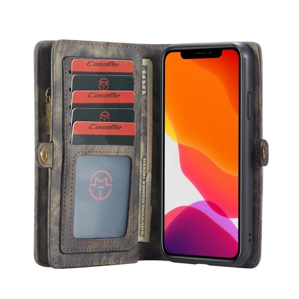CaseMe Plånboksfodral Multi-Slot iPhone 11 Grå