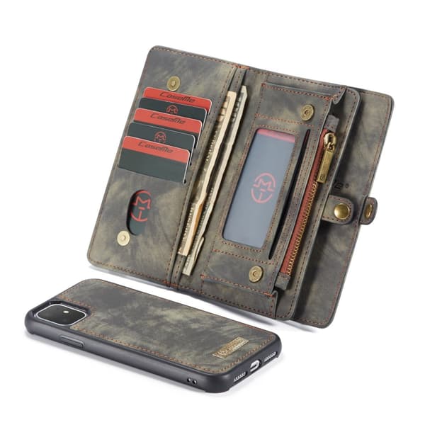 CaseMe Plånboksfodral Multi-Slot iPhone 11 Grå