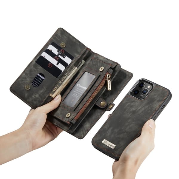 CaseMe Plånboksfodral Multi-Slot iPhone 12 Pro Max Svart