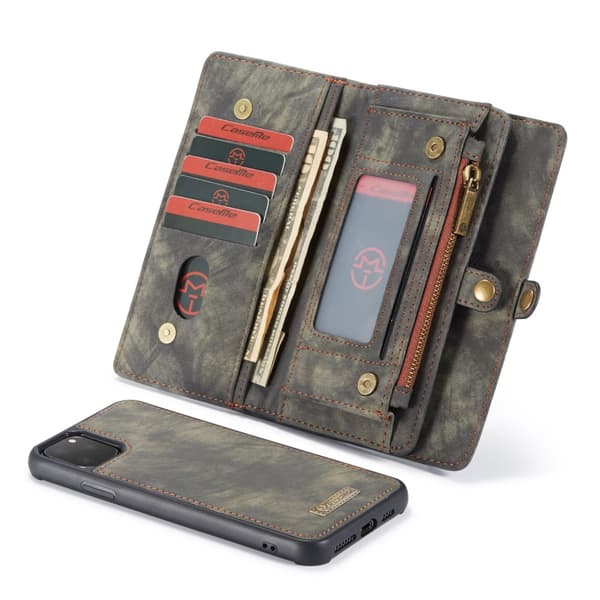 CaseMe Plånboksfodral Multi-Slot iPhone 11 Pro Max Grå