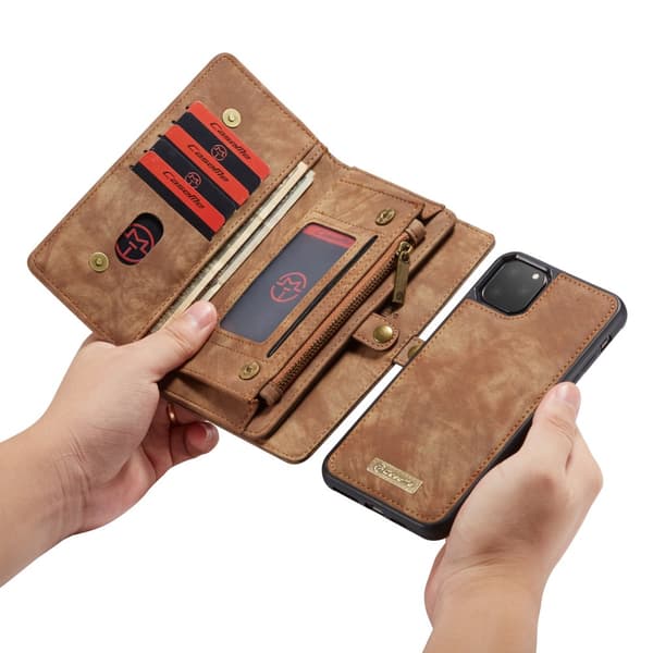 CaseMe Plånboksfodral Multi-Slot iPhone 11 Pro Max Brun