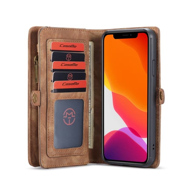 CaseMe Plånboksfodral Multi-Slot iPhone 11 Pro Max Brun