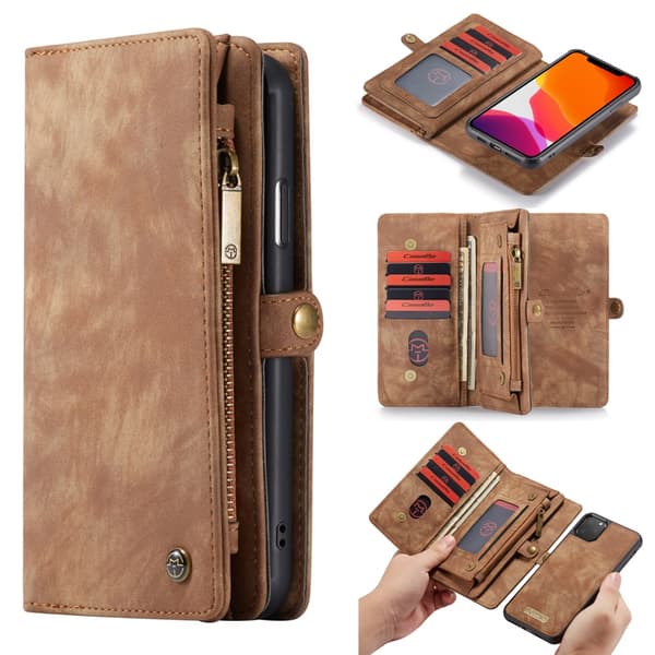 CaseMe Plånboksfodral Multi-Slot iPhone 11 Pro Max Brun