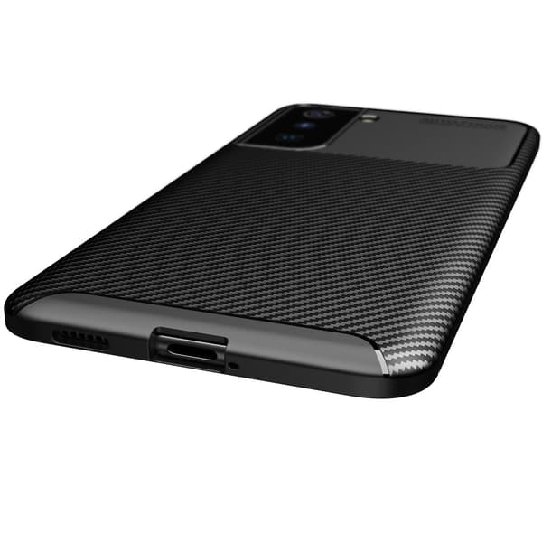 Carbon Shockproof TPU Case Samsung Galaxy S21 Svart