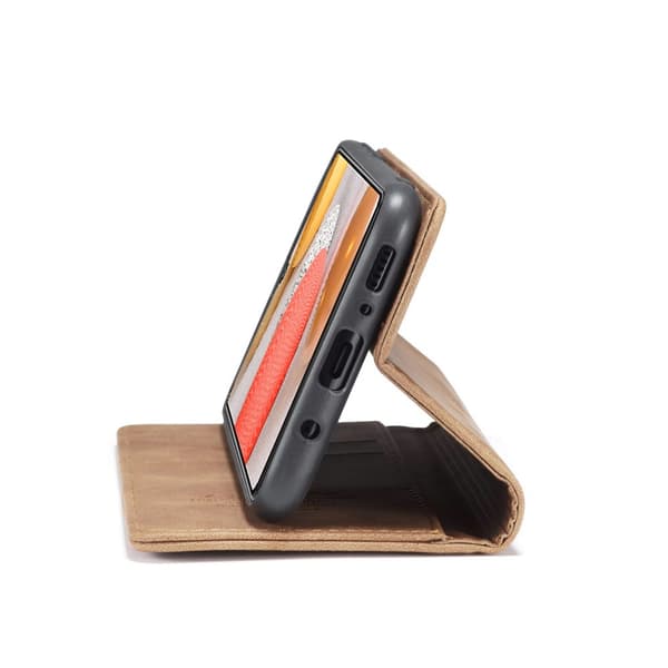 CaseMe Slim Plånboksfodral Samsung Galaxy S21 Brun