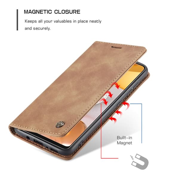 CaseMe Slim Plånboksfodral Samsung Galaxy S21 Brun