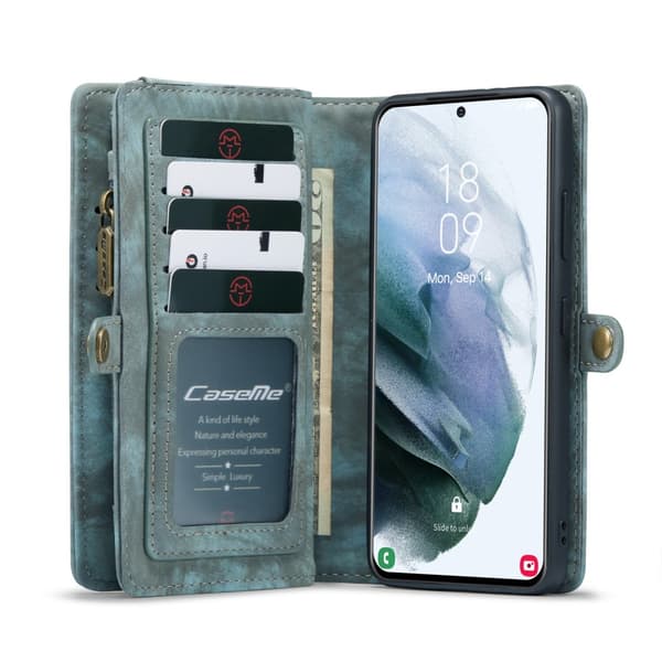 CaseMe Plånboksfodral Multi-Slot Samsung Galaxy S21 Ultra Blå