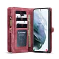 Miniatyrbild 3 av 8: CaseMe Plånboksfodral Multi-Slot Samsung Galaxy S21 Ultra Röd