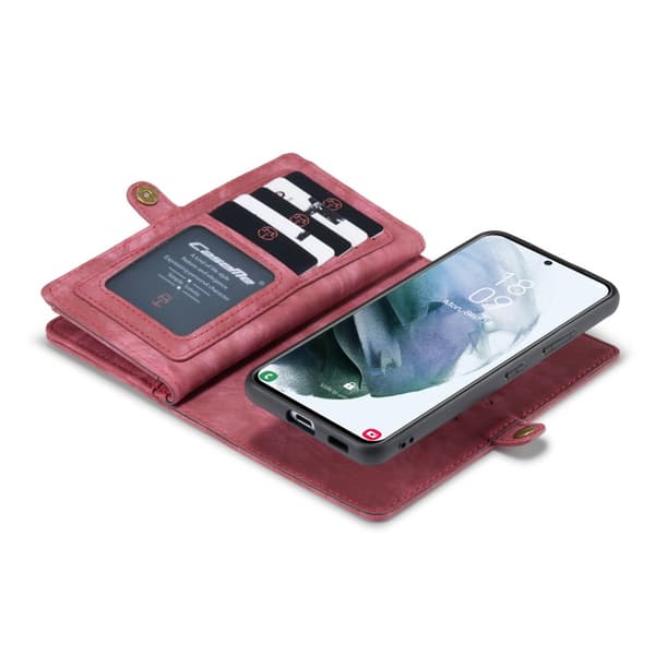 CaseMe Plånboksfodral Multi-Slot Samsung Galaxy S21 Ultra Röd
