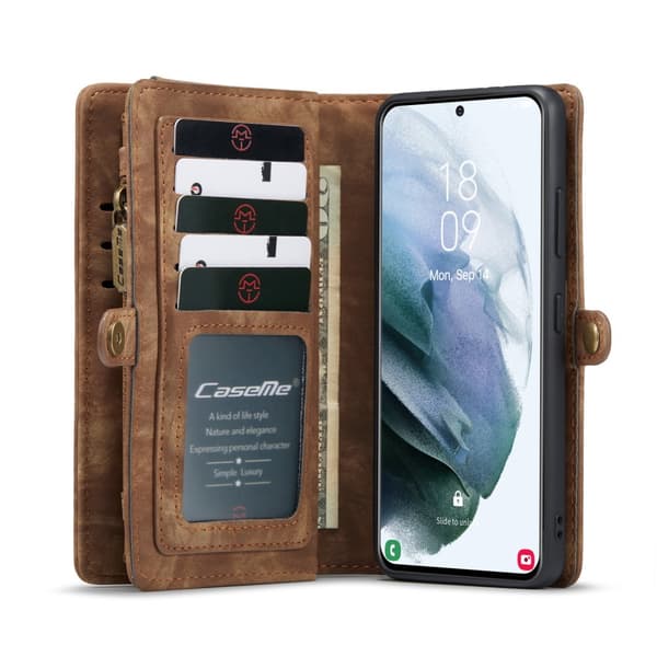 CaseMe Plånboksfodral Multi-Slot Samsung Galaxy S21 Ultra Brun
