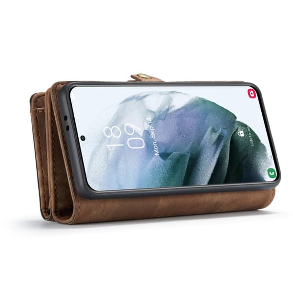 CaseMe Plånboksfodral Multi-Slot Samsung Galaxy S21 Ultra Brun