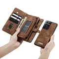 Miniatyrbild 8 av 8: CaseMe Plånboksfodral Multi-Slot Samsung Galaxy S21 Ultra Brun