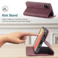 Miniatyrbild 4 av 5: CaseMe Slim Plånboksfodral Samsung Galaxy S21 Vinröd