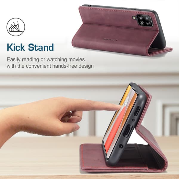 CaseMe Slim Plånboksfodral Samsung Galaxy S21 Vinröd