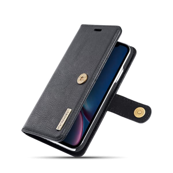 DG.MING 2-in-1 Magnet Wallet iPhone XR Black