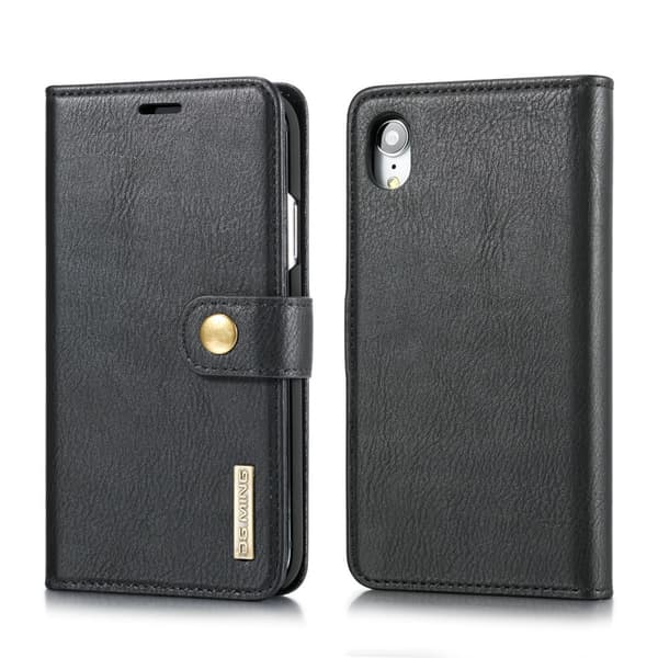 DG.MING 2-in-1 Magnet Wallet iPhone XR Black