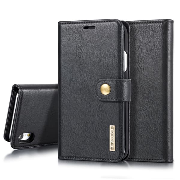 DG.MING 2-in-1 Magnet Wallet iPhone XR Black