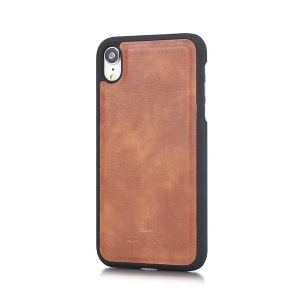 DG.MING 2-in-1 Magnet Wallet iPhone XR Cognac