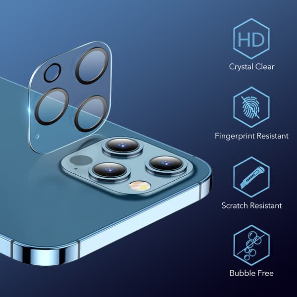ESR Heltäckande Linsskydd iPhone 12 Pro 2 Pack