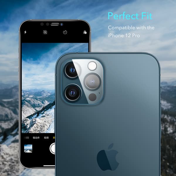 ESR Heltäckande Linsskydd iPhone 12 Pro 2 Pack