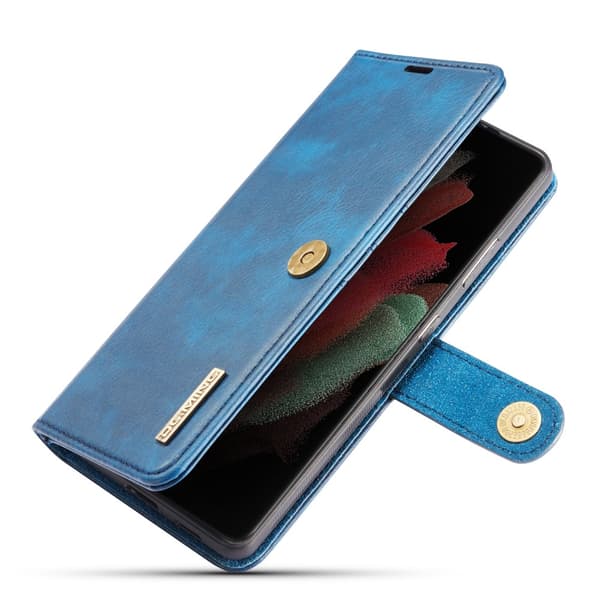 DG.MING 2-in-1 Magnet Wallet Samsung Galaxy S21 Ultra Blue
