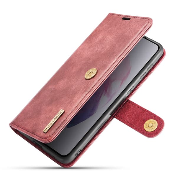 DG.MING 2-in-1 Magnet Wallet Samsung Galaxy S21 Red