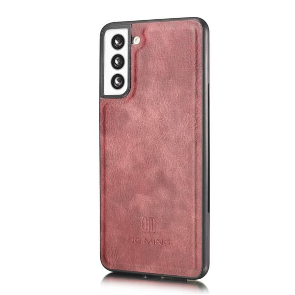 DG.MING 2-in-1 Magnet Wallet Samsung Galaxy S21 Red