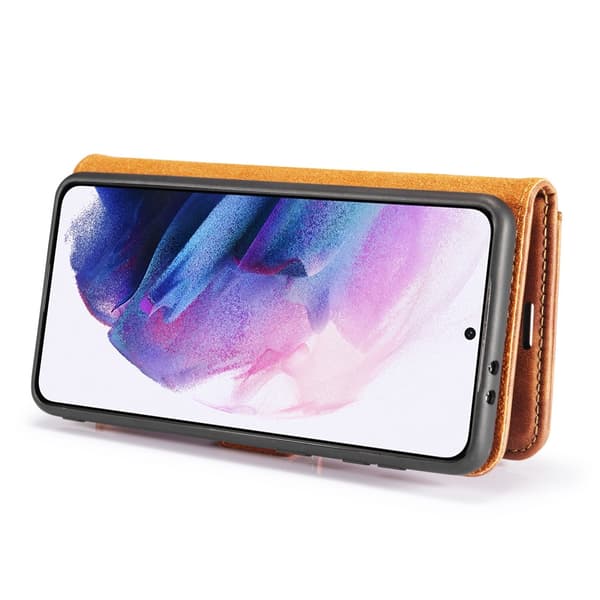 DG.MING 2-in-1 Magnet Wallet Samsung Galaxy S21 Plus Cognac