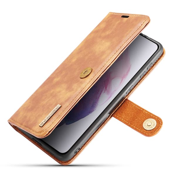 DG.MING 2-in-1 Magnet Wallet Samsung Galaxy S21 Plus Cognac