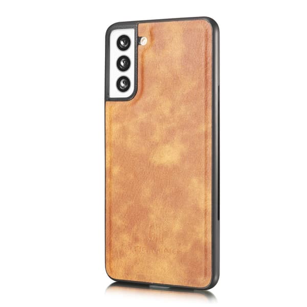 DG.MING 2-in-1 Magnet Wallet Samsung Galaxy S21 Plus Cognac