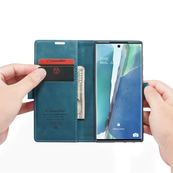 CaseMe Slim Plånboksfodral Galaxy Note 20 Ultra Blå
