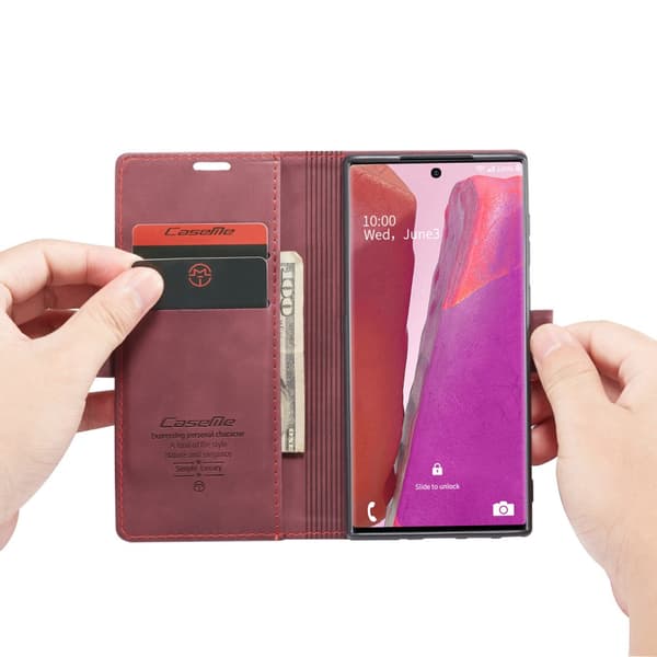 CaseMe Slim Plånboksfodral Galaxy Note 20 Ultra Röd