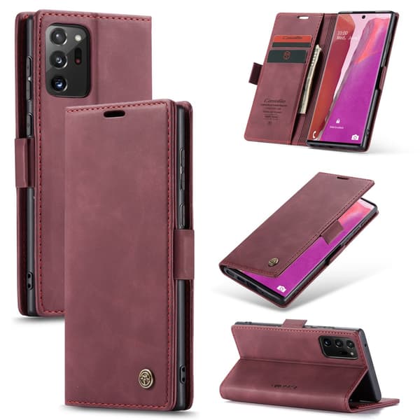 CaseMe Slim Plånboksfodral Galaxy Note 20 Ultra Röd