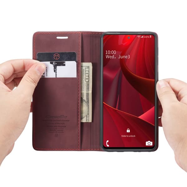 CaseMe Slim Plånboksfodral Galaxy S20 FE Röd