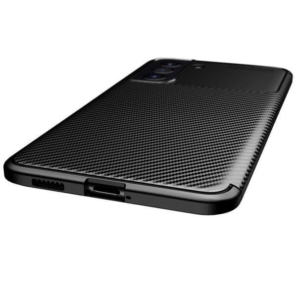 Carbon Shockproof Case Samsung Galaxy S21 FE Svart